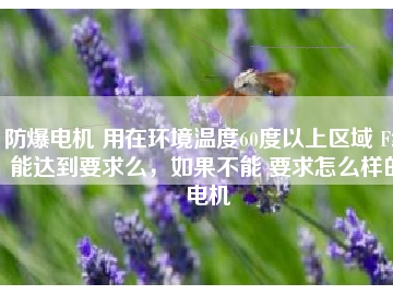 防爆電機(jī) 用在環(huán)境溫度60度以上區(qū)域 F級(jí)能達(dá)到要求么，如果不能 要求怎么樣的電機(jī)